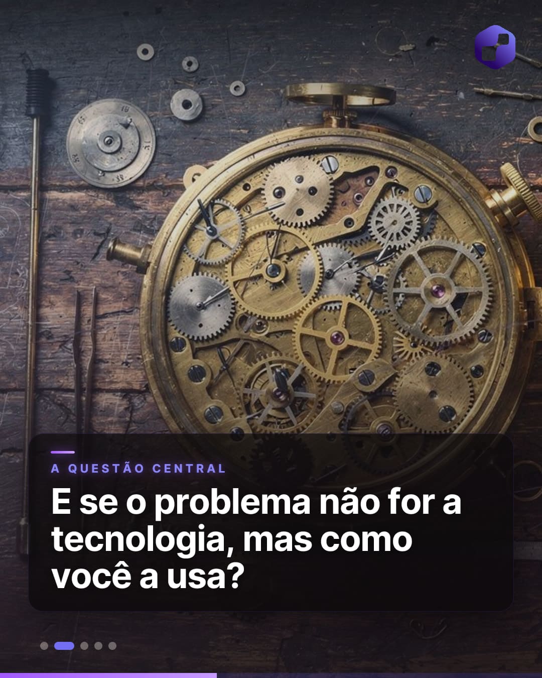 Parte da tira contínua de Tech Road